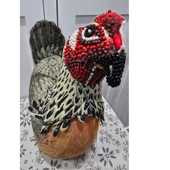 NWT John Derian for Target Chicken Pillow – Beaded Decorative Accent - Picture 5 of 15